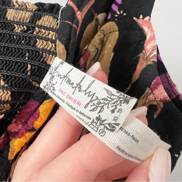 2/$50🍑 INTIMATELY FREE PEOPLE Lattice Lovers Floral Mini Slip Dress - Picture 7 of 8